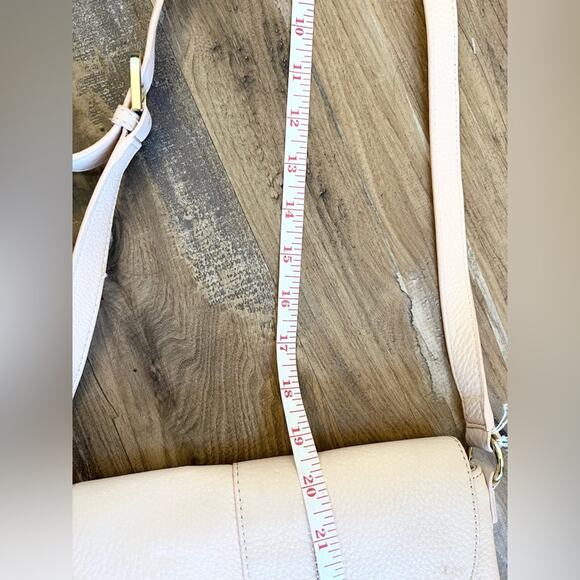Talbots pink leather crossbody bag neutral spring summer balletcore - Picture 7 of 9